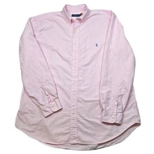 Polo Ralph Lauren Pink Oxford Shirt Mens XLT XL Tall Classic Fit Button Down